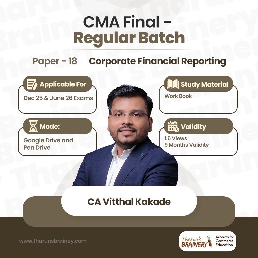 CMA Final Corporate Financial Reporting by CA Vitthal Kakade