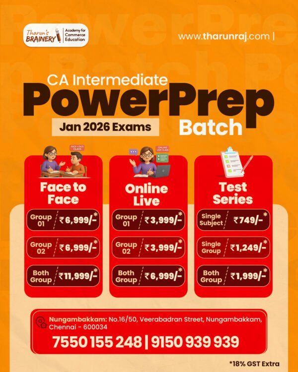 CA Inter Powerprep Batch - Jan 26 Exams