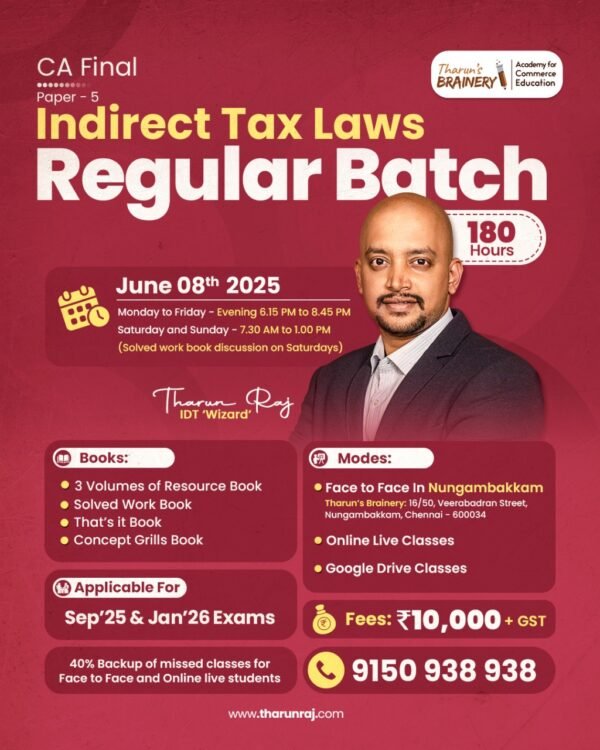 CA Final - IDT- Regular Batch - Sep 25 & Jan 26 - Image 2