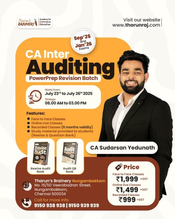 CA Inter - Auditing - Powerprep Batch - Sep 25 & Jan 26